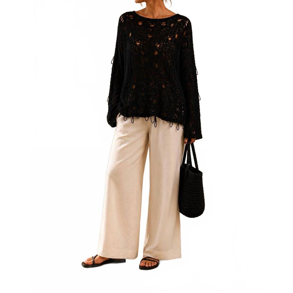 NEW PIER ANTONIO GASPARI napp cotton sweater in black